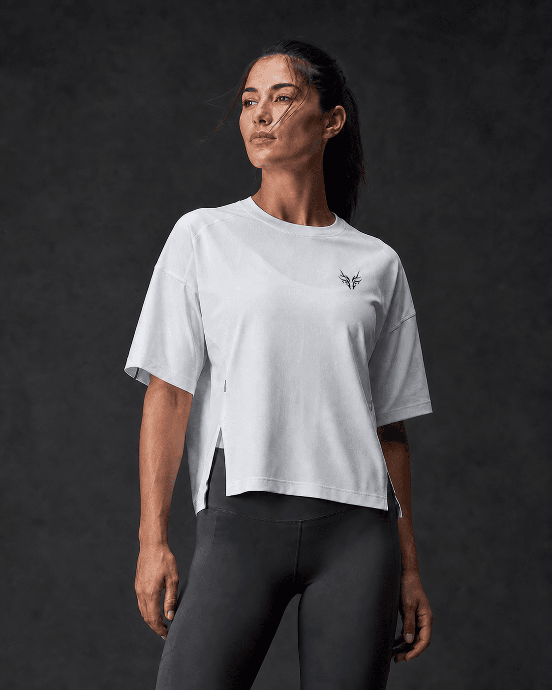 Oversized Training Tee — Off-white mineral